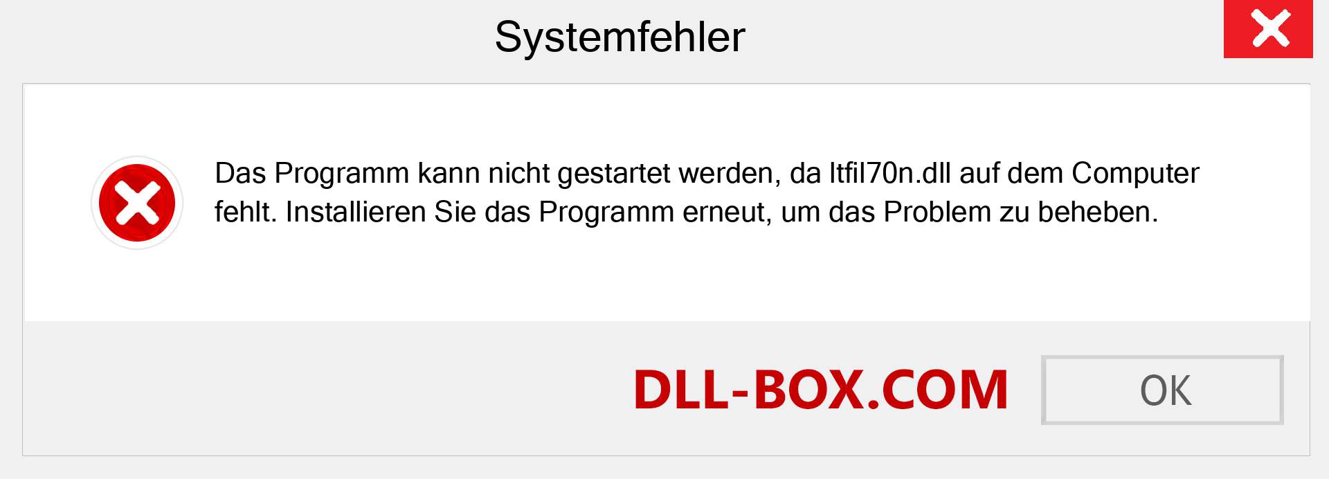 ltfil70n.dll-Datei fehlt?. Download für Windows 7, 8, 10 - Fix ltfil70n dll Missing Error unter Windows, Fotos, Bildern