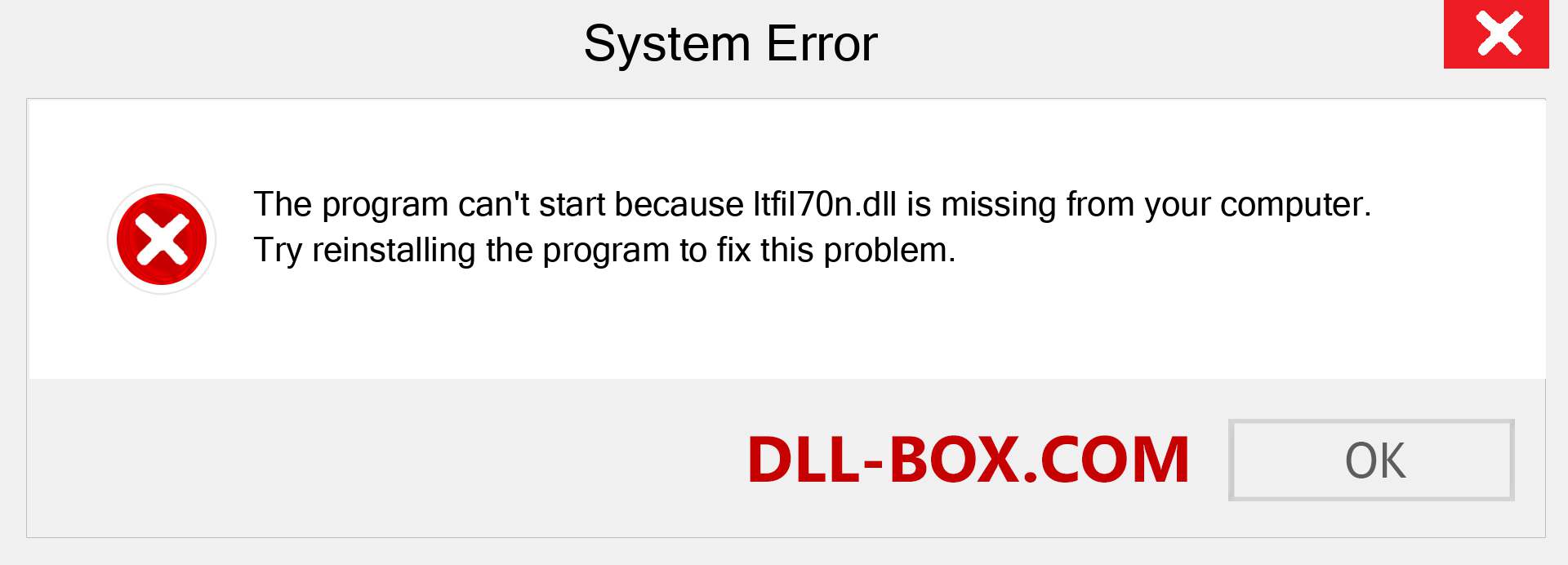  ltfil70n.dll file is missing?. Download for Windows 7, 8, 10 - Fix  ltfil70n dll Missing Error on Windows, photos, images